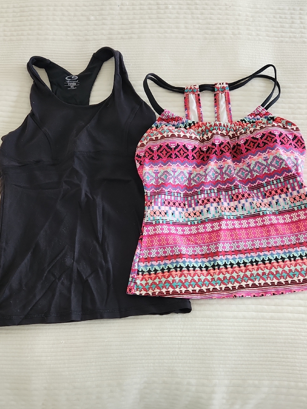 Set Of 2 Womans Athletic / Swim Tops.